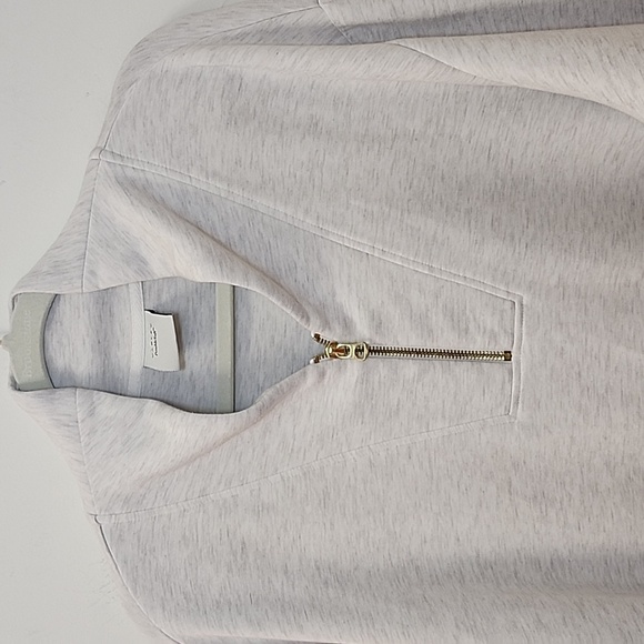 Varley Davidson Quarter-Zip Sweatshirt Ivory Marie Size Large - Picture 7 of 16